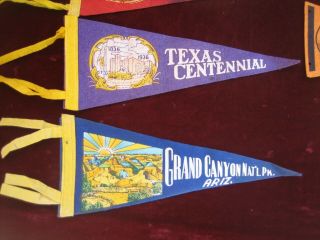 Vintage State Pennants Grand Canyon Texas Carlsbad Cavern Utah Vancouver 3