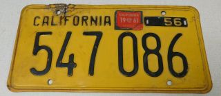 1961 California Trailer License Plate