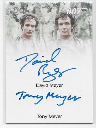 James Bond 007 Octopussy David & Tony Meyer Dual Autograph Auto Card Rittenhouse