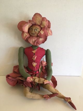 Rare Joe Spencer Gathered Traditions Garden Fairy Sprite Doll Rosie Gallerie Ii