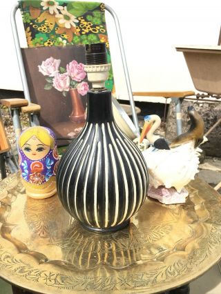 Vibtage Retro Onion Black White Ceramic Lamp Base