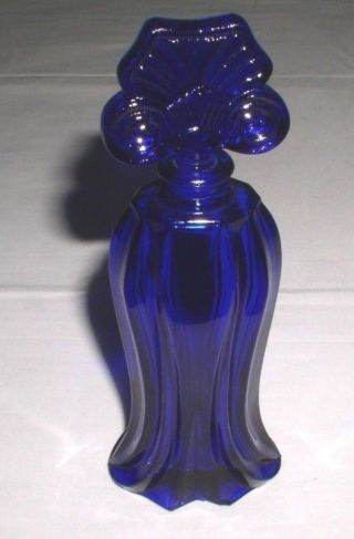 Vintage Art Deco Cobalt Blue Perfume Bottle Royal Opera France Glass/crystal