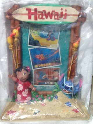 Hawaii Exclusive Disney Store Lilo & Stitch Hawaii Picture Frame Aloha Retired