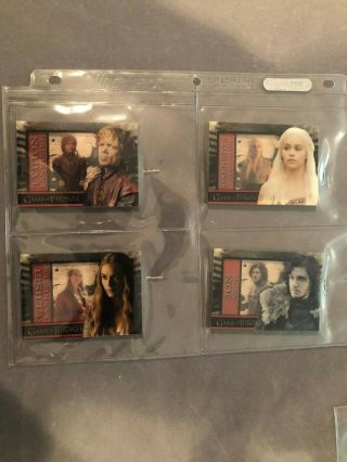 2012 Game Of Thrones Season 1 - Complete 6 Card Shadowbox Set - Daenerys; Snow.