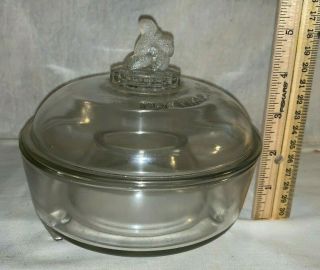 Antique Unusual Glass Fly Trap Patented 2 Piece With Unusual Finial Handle Old