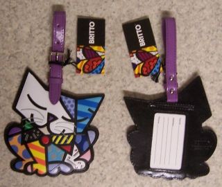 Luggage Tag Romero Britto Cat Id Name Holder Bag Suitcase Backpack 33