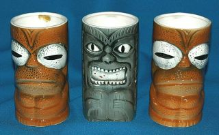 Tiki Mugs Set Of Three Screaming Ku Vintage 60 