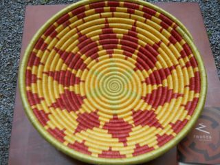 Rwanda Path To Peace Handmade " Sunshine Harvest " 12 " Basket With