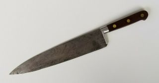 Vintage Garrido Toledo Spain Carbon Steel Sabatier Style Chef Knife 10 " Blade