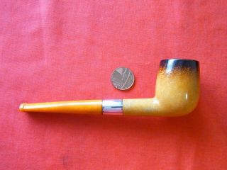 A CASED MEERSCHAUM SMOKING PIPE with SILVER MOUNT,  CHESTER,  HALLMARK. 4