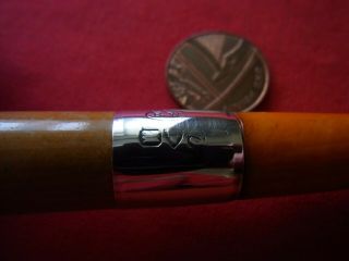 A CASED MEERSCHAUM SMOKING PIPE with SILVER MOUNT,  CHESTER,  HALLMARK. 7