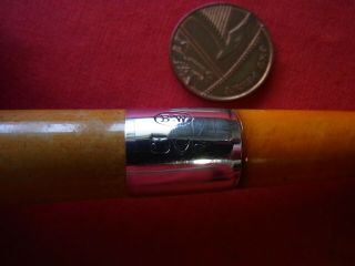 A CASED MEERSCHAUM SMOKING PIPE with SILVER MOUNT,  CHESTER,  HALLMARK. 8