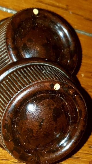 Vintage Bakelite Tube Radio Knobs Set Screw Brown Mottled Set Of Two