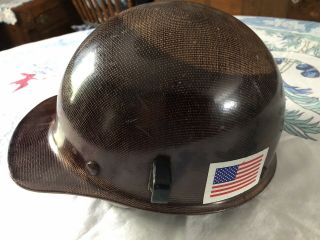 Vintage MSA Skullgard Safety Helmet Hard Hat Brown 3
