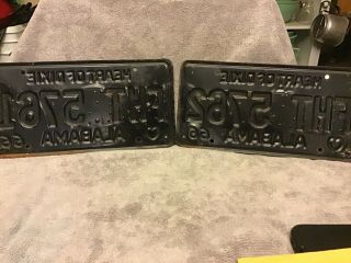 1966 Alabama FHT License Plates Consecutive Rare 4