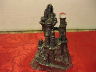 Vintage 1987 Spoontiques M987 Pewter Castle With Crystal Balls