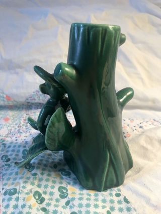 Vintage Treasure Craft Or Gilnar Pixie Elf Fairy Tree Stump Vase Planter 6