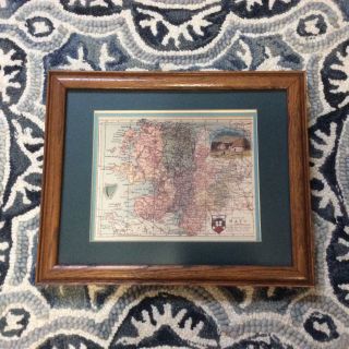 Framed Picture - Map Of Ireland,  County Of Mayo