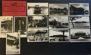 The Winter Palace Southern Peiping China Vintage 12 Small Photos 1945 - 1949