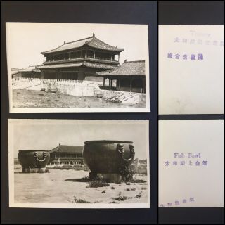 The Forbidden City Peiping China Vintage 12 Small Photos Souvenir 1945 - 1949 USMC 5