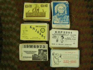 600 Vintage Graphic Cb Qsl Cards,  1960 
