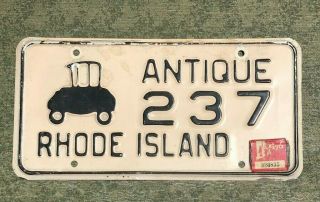 Antique 1976 Rhode Island No.  237 License Plate Tag Historical