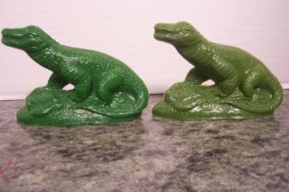 Vintage Mold - A - Matic Two Alligator Toys From Brookfield Zoo,  Il Waxy Plastic Nm