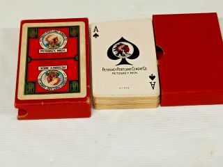 Vintage Playing Cards Deck - Petoskey Portland Cement Company