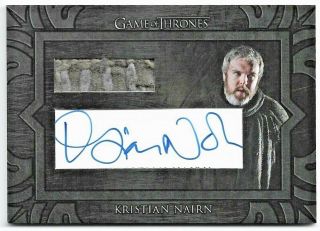Game Of Thrones Inflexions Kristian Nairn As Hodor Auto/autograph Relic Sp