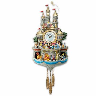 Disney Timeless Magic Wall Cuckoo Clock With 43 Friends By Bradford Exchange