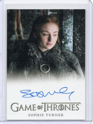 2019 Rittenhouse Game Of Thrones Inflexions Sophie Turner As Sansa Stark Auto