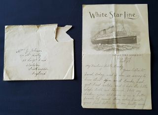 A Very Personal Letter Written On Board The White Star Line Rms Homeric.