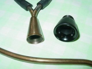 WWII 1940 ' s vintage brass Stethoscope Pilling medical diagnostic tools 5