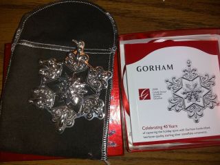 2009 Gorham Sterling Silver Christmas Snowflake / Ornament As Issued