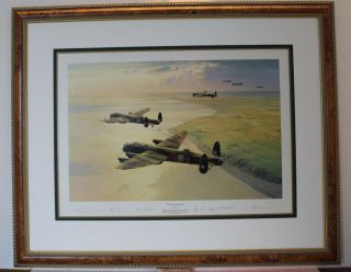 " Target Peenemunde ",  Robert Taylor,  Pathfinder Lancaster Sqdrn,  Framed