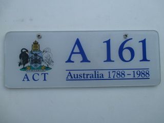 1988 Australian Capital Territory Bicentennial Graphic License Plate
