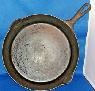 Pre Griswold " Erie " 9 Cast Iron Skillet With Heat Ring