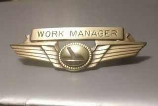 Vintage Eastern Airlines Work Manager Wings Pin Tie Tack Balfour Brass