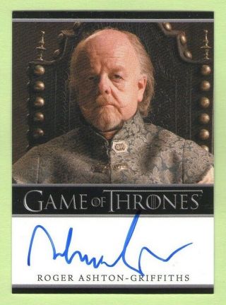 Game Of Thrones Season 4: Autograph Card Roger Ashton - Griffiths As Mace Tyrell