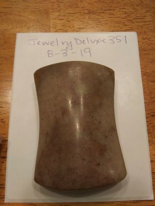 Indian Artifact G10 Fine Rose Quartz Triangular Hourglass Bannerstone Ohio