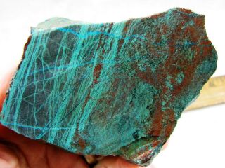 Chrysocolla Rough From Arizona Face Cut For Cabbing And Polishing