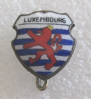 Vintage Luxembourg Coat - Of - Arms Tourist Travel Souvenir Collector Pin
