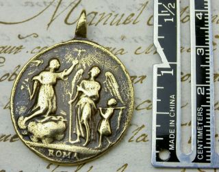 Spanish Colonial Old Testament Tobit & Archangel Raphael & Michael Rosary Medal 3