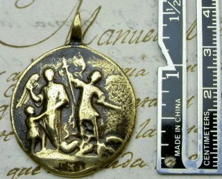 Spanish Colonial Old Testament Tobit & Archangel Raphael & Michael Rosary Medal 4