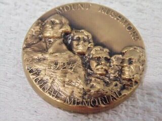 2004 Bronze Mount Rushmore Black Elk Coin Medallion