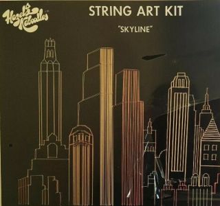 Vintage Hazels Kaboodles Skyline String Art Kit.  70s Deco Retro