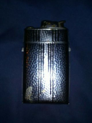 Vintage Art Deco Evans Silver Cigarette Case & Lighter Trig - A - Lite