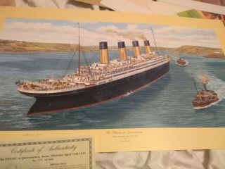 Titanic At Queenstown Simon Fisher & Millvina Dean Signed Limited Edition Print