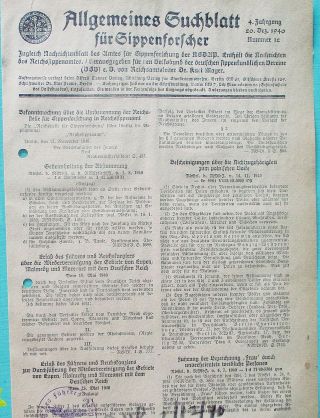 Ww 2 Law Gazette For Clan Researcher - Decree Of Adolf H.  - Lammers Signed 1940