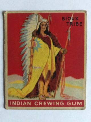 Goudey Indian Gum Co.  Card 148 Of Series 288 Chief Of The Sioux Tribe